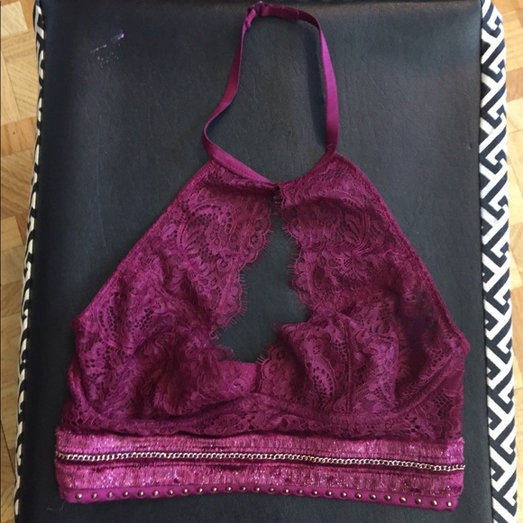 Victoria's Secret Other - Victoria’s Secret maroon halter bralette